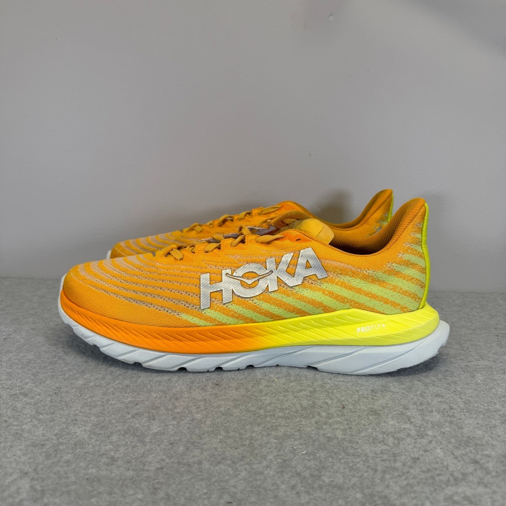 Hoka Mach 5 Mens Shoes Size 11.5 Yellow & White Running Sneakers 1127893 RYEP